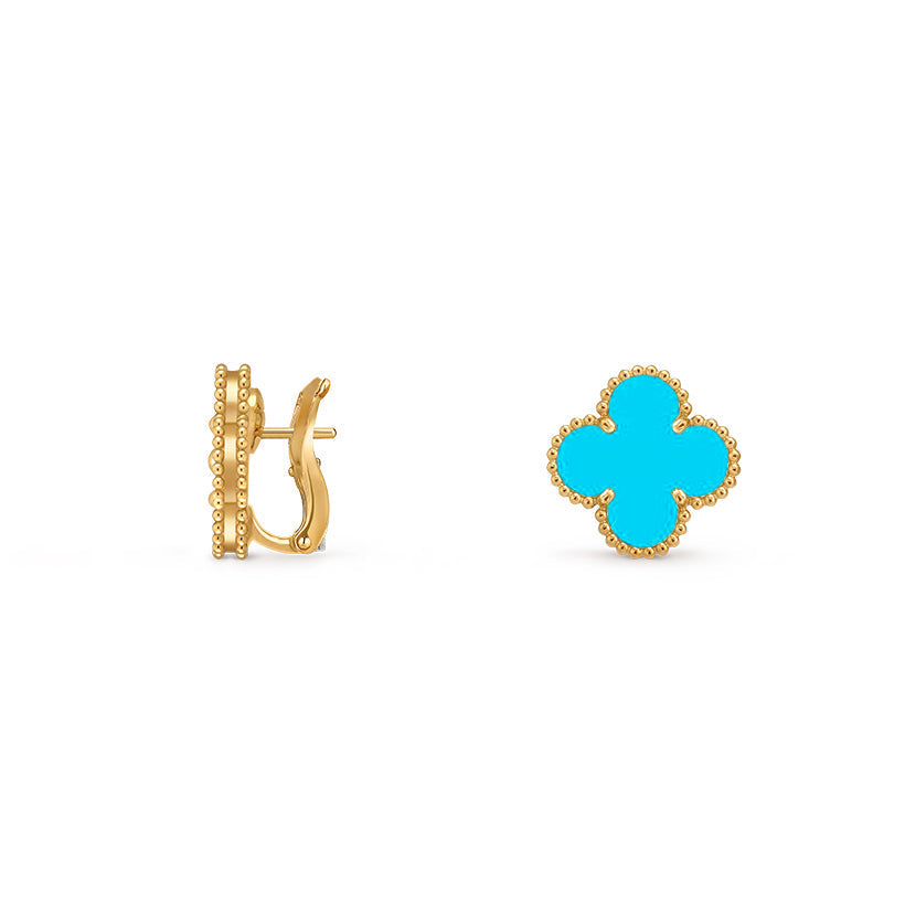 [Loran]15MM CLOVER FLOWER STUD EARRINGS GOLD COLLECTION