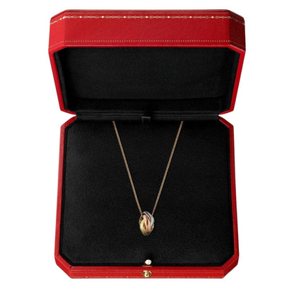 [Loran]TRI-COLOR SQUARE RING NECKLACE