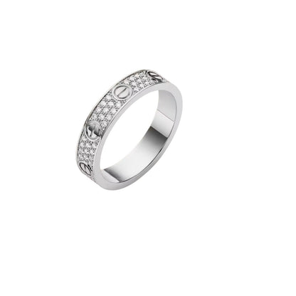 [Loran]LOVE 4MM PAVÉ DIAMOND RING
