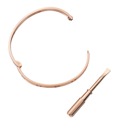 [Loran]CLASSIC 6.1MM LOVE SINGLE-SCREW CLOSURE BANGLE - 4-DIAMOND