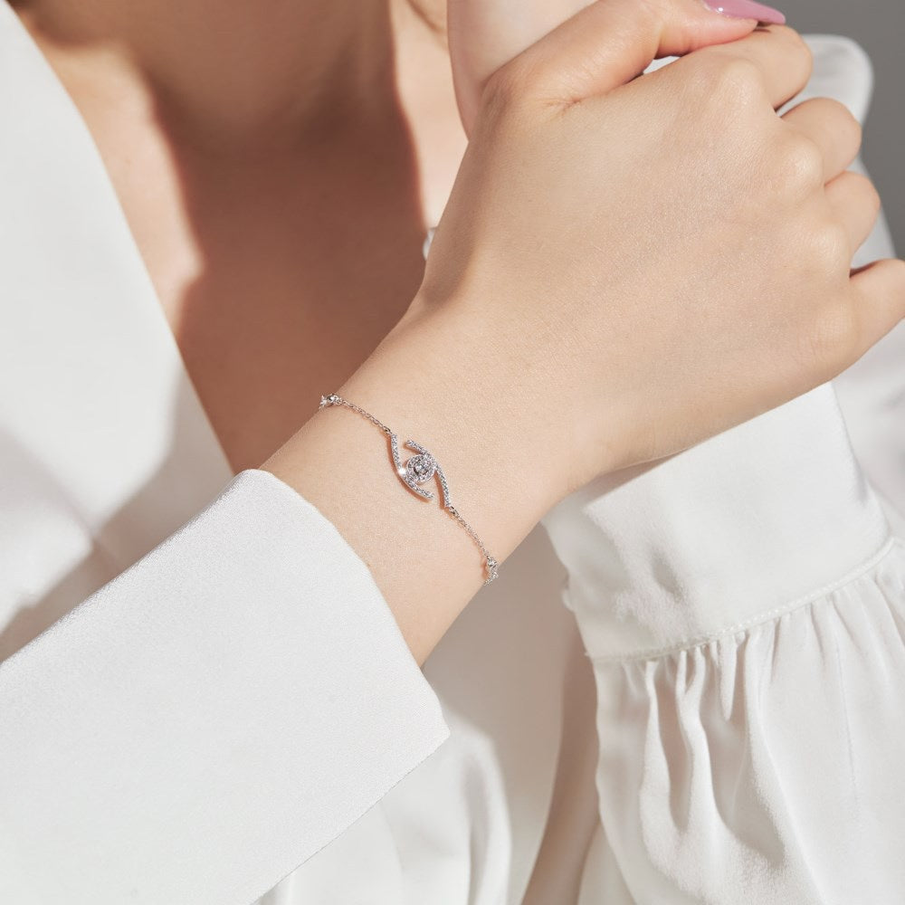 [Loran]LUCKY EYE PAVÉ-SET DIAMOND BRACELET