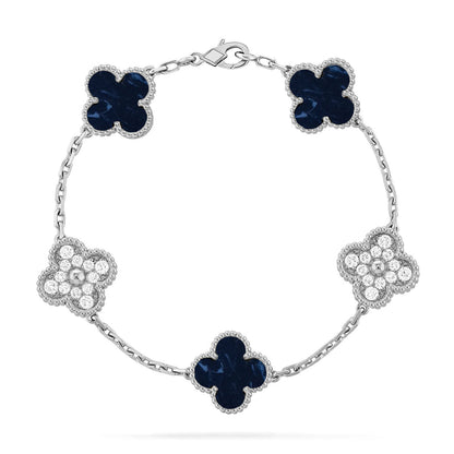 [Loran]LUCKY CLOVER 5-MOTIF BRACELET - PIETERSITE COLLECTION