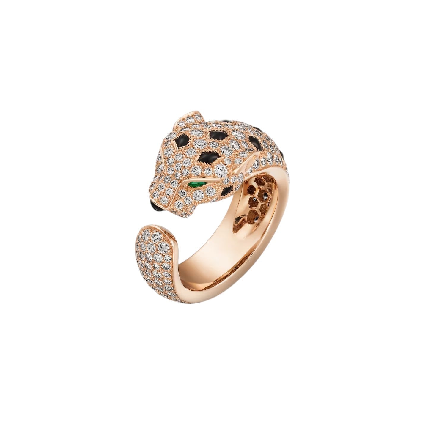 [Loran]PANTHÈRE DE DIAMOND HALF-PAVÉ MEDIUM RING