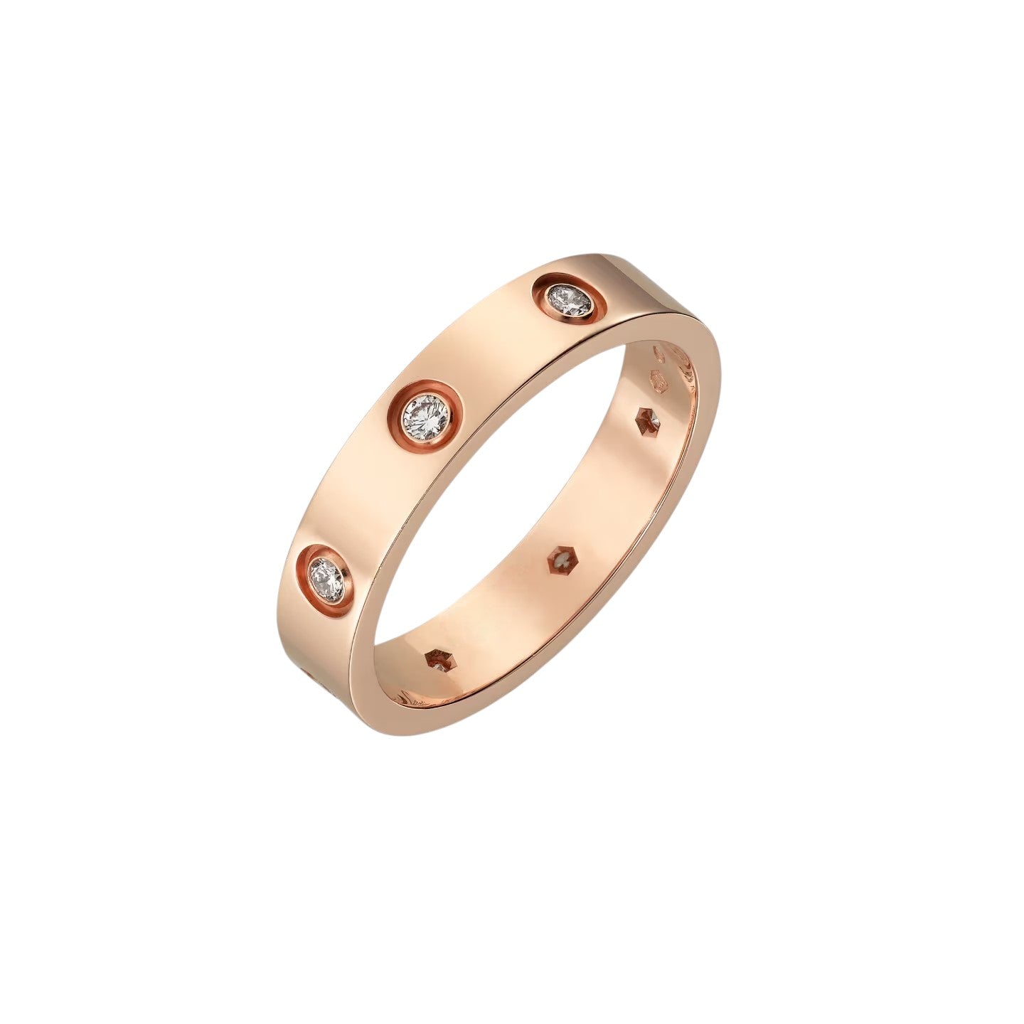 [Loran]LOVE 4MM 8 DIAMONDS RING