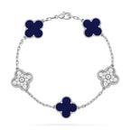 [Loran]LUCKY CLOVER 5-MOTIF BRACELET - LAPIS LAZULI COLLECTION