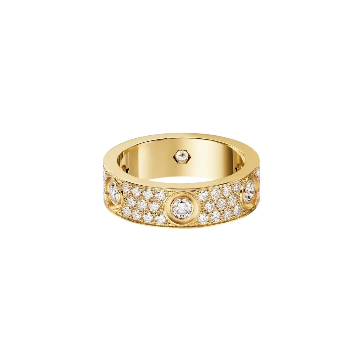 [Loran]LOVE 5.5MM FULL-PAVÉ 6-DIAMOND RING