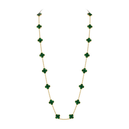 [Loran]CLASSIC 20-MOTIF LUCKY CLOVER LONG NECKLACE GOLD COLLECTION