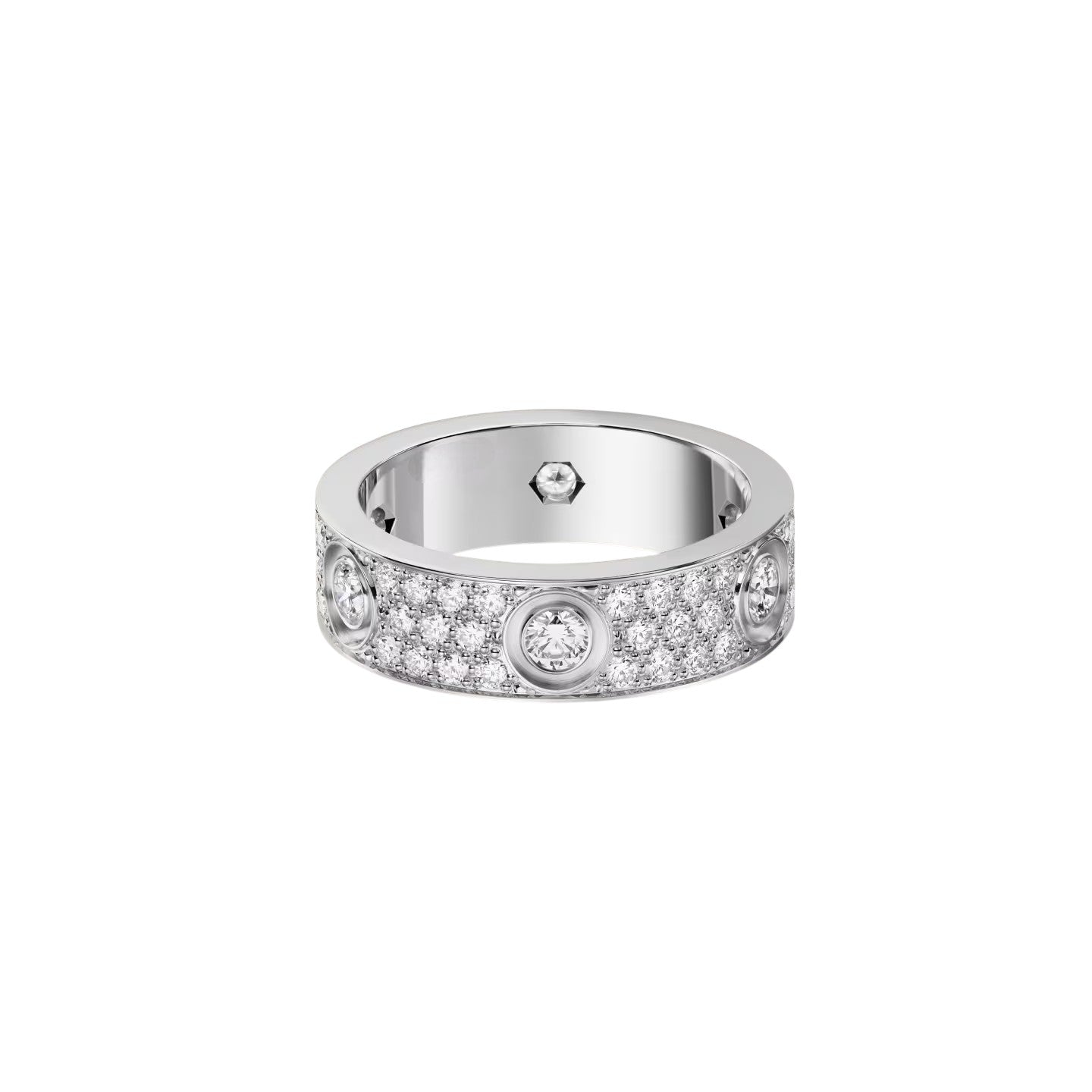 [Loran]LOVE 5.5MM FULL-PAVÉ 6-DIAMOND RING