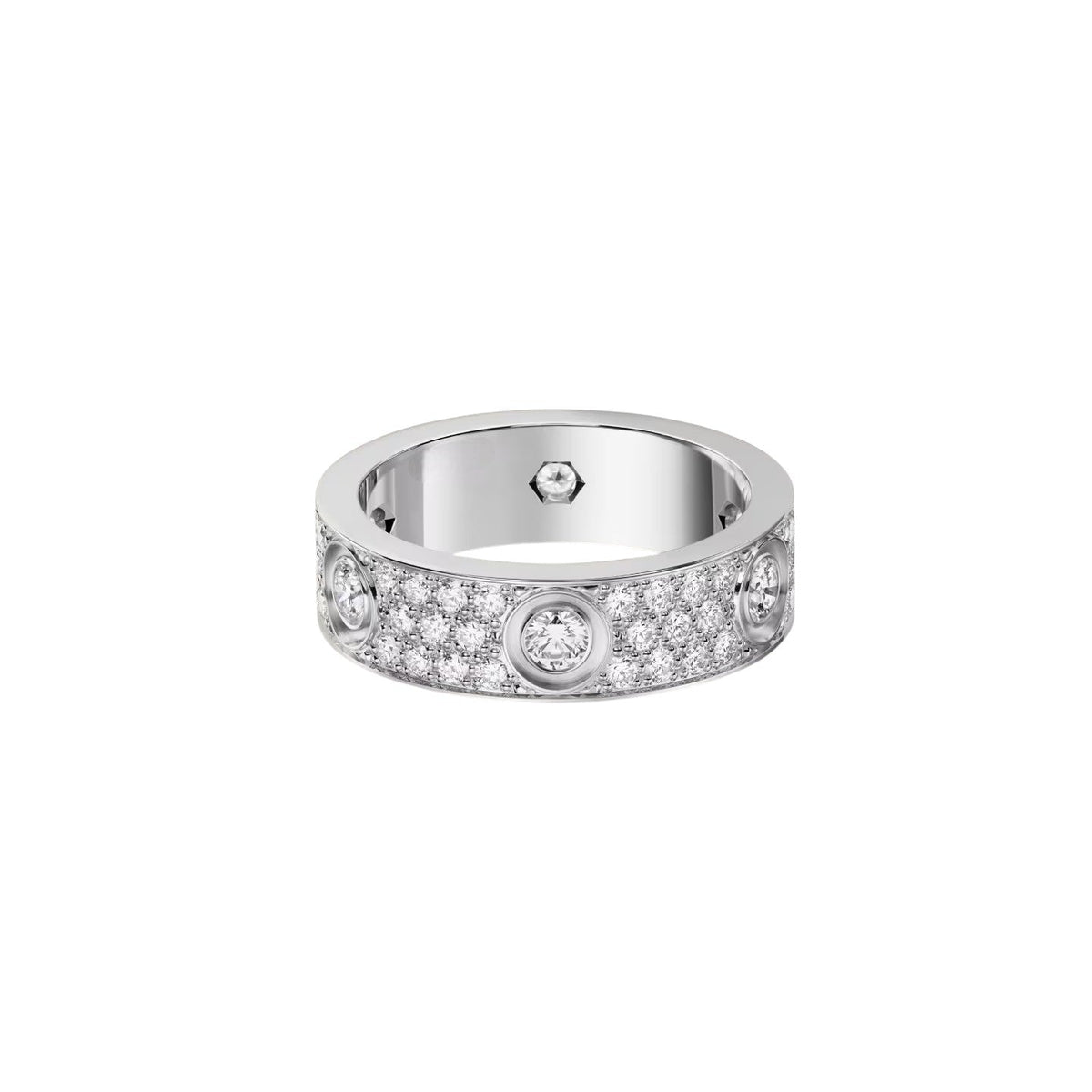 [Loran]LOVE 5.5MM FULL-PAVÉ 6-DIAMOND RING