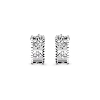[Loran]KALEIDOSCOPE CLOVER HOOP EARRINGS