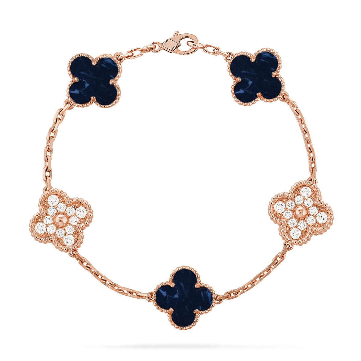[Loran]LUCKY CLOVER 5-MOTIF BRACELET - PIETERSITE COLLECTION