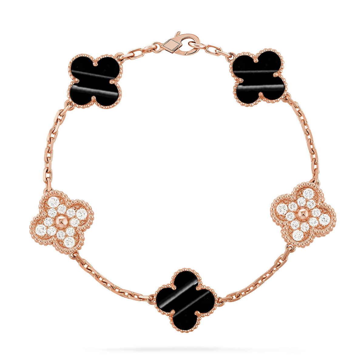 [Loran]LUCKY CLOVER 5-MOTIF BRACELET - PULSE STONE COLLECTION