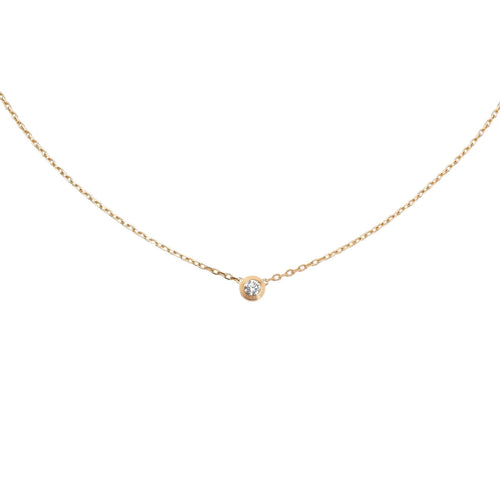 [Loran]LOVE SCREW PENDANT SINGLE DIAMOND NECKLACE