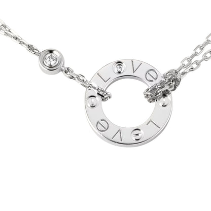 [Loran]LOVE CIRCULAR PENDANT 2-DIAMOND NECKLACE