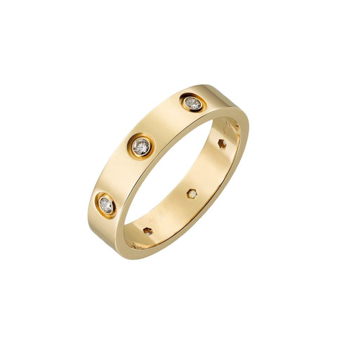 [Loran]LOVE 4MM 8 DIAMONDS RING