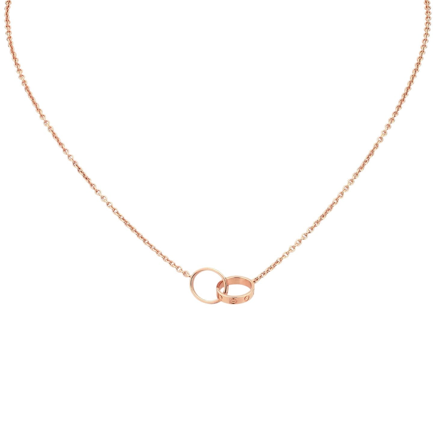 [Loran]LOVE DOUBLE-RING PENDANT NECKLACE