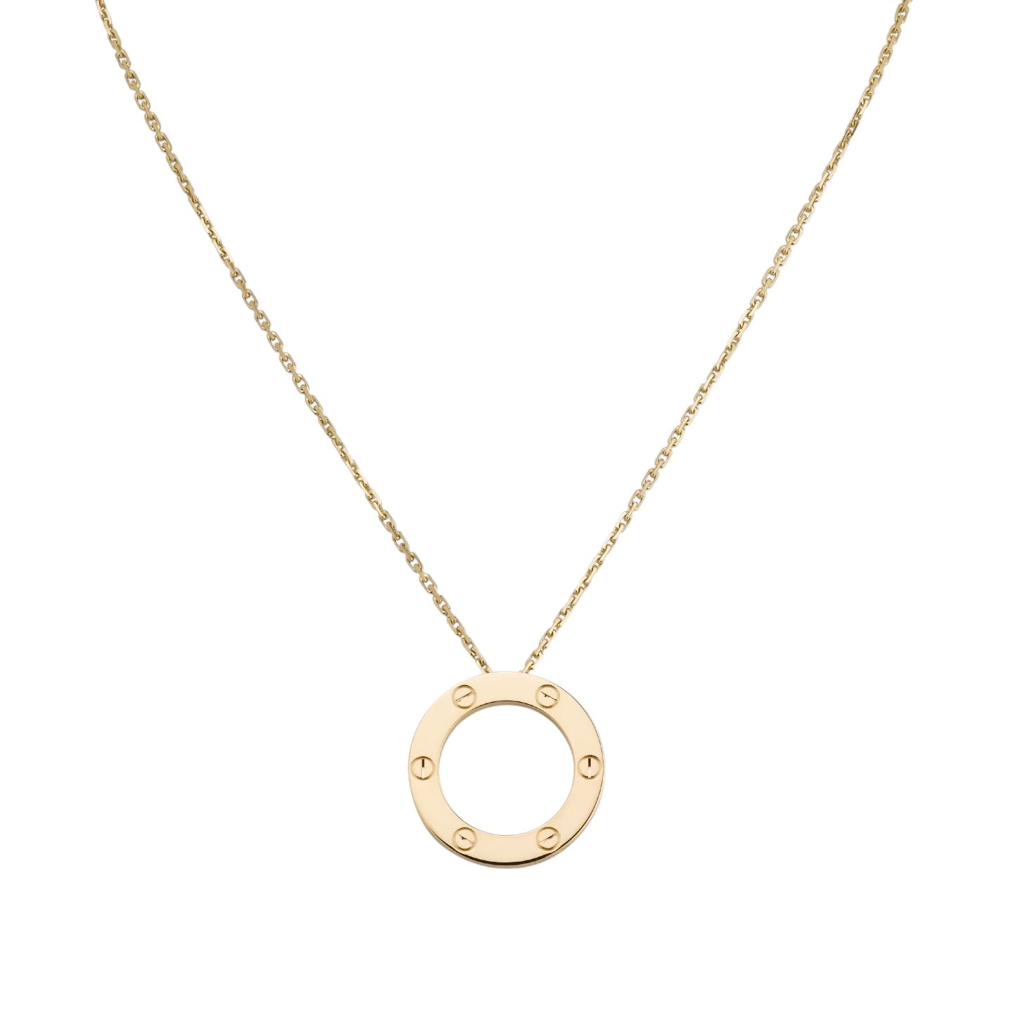 [Loran]LOVE LARGE CIRCULAR PENDANT NECKLACE