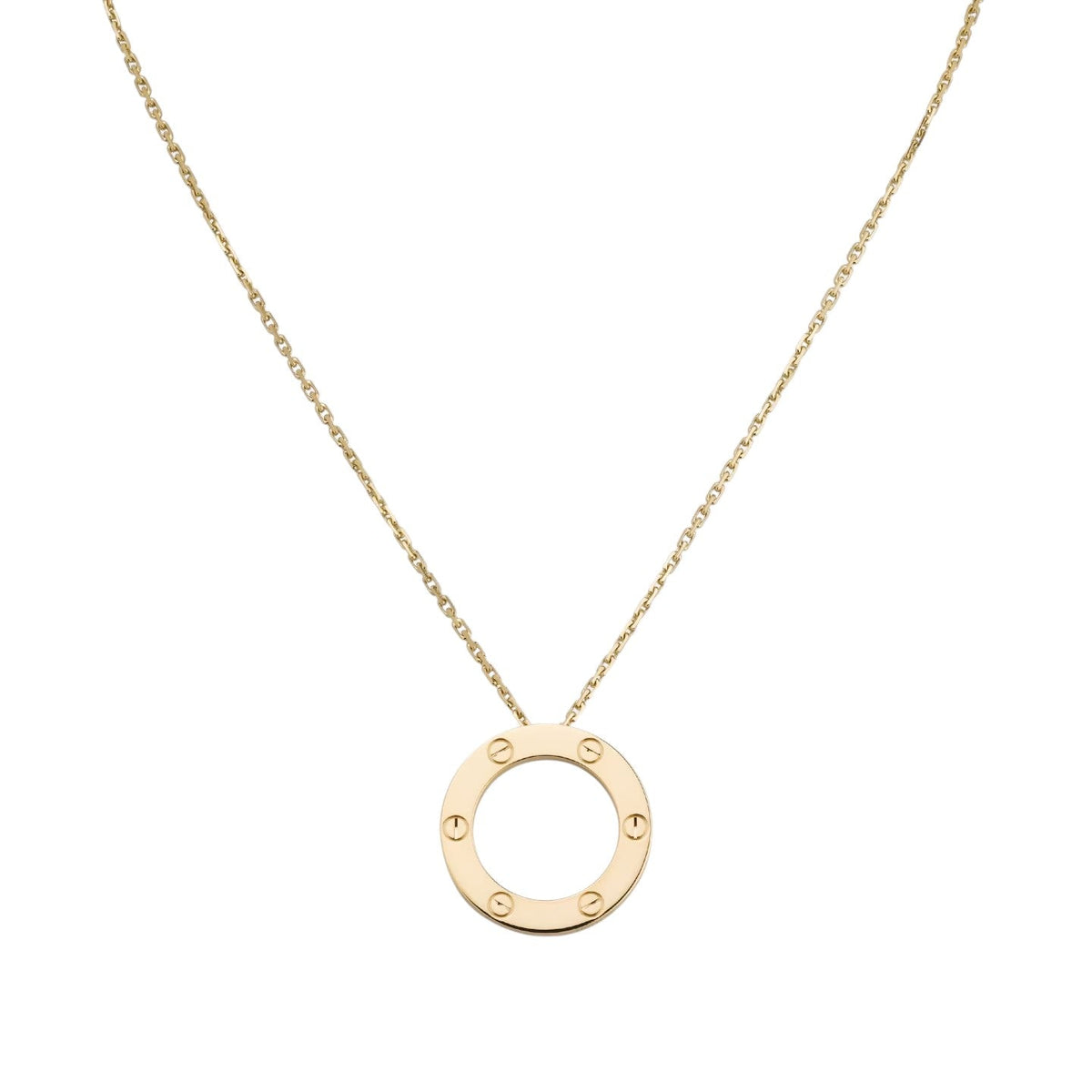 [Loran]LOVE LARGE CIRCULAR PENDANT NECKLACE