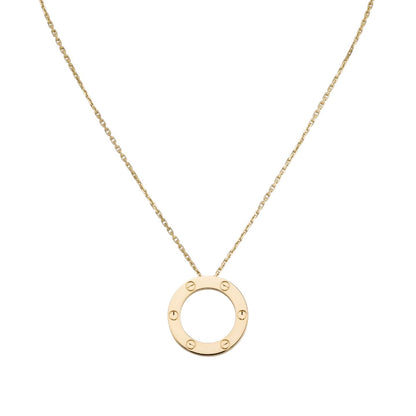 [Loran]LOVE LARGE CIRCULAR PENDANT NECKLACE