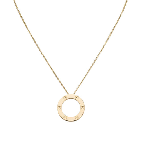 [Loran]LOVE LARGE CIRCULAR PENDANT NECKLACE