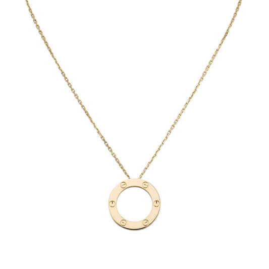 [Loran]LOVE LARGE CIRCULAR PENDANT NECKLACE