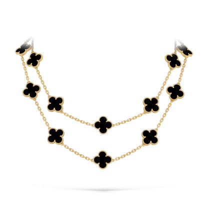 [Loran]CLASSIC 20-MOTIF LUCKY CLOVER LONG NECKLACE GOLD COLLECTION