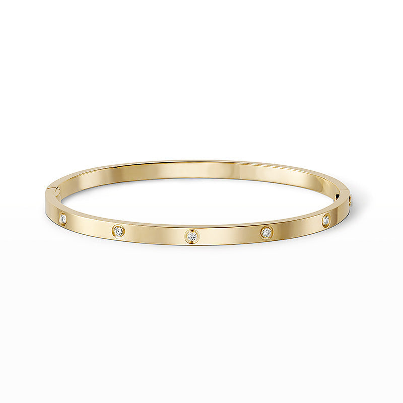 [Loran]LOVE 3.65MM SMALL MODEL BANGLE - 10-DIAMOND