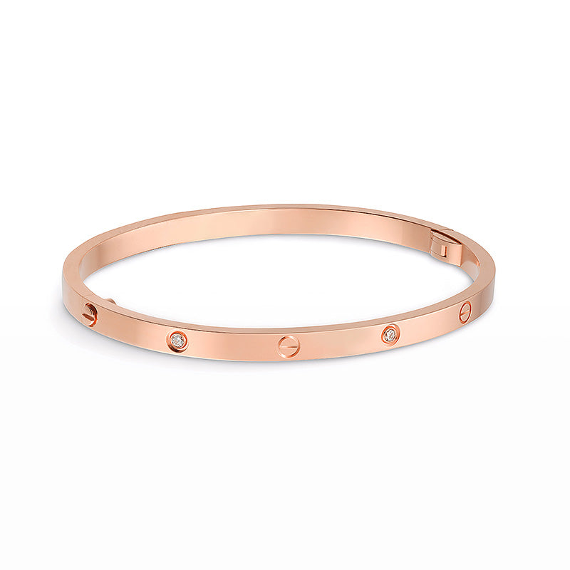 [Loran]LOVE 3.65MM SMALL MODEL BANGLE - 6-DIAMOND
