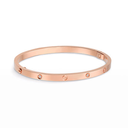 [Loran]LOVE 3.65MM SMALL MODEL BANGLE - 6-DIAMOND