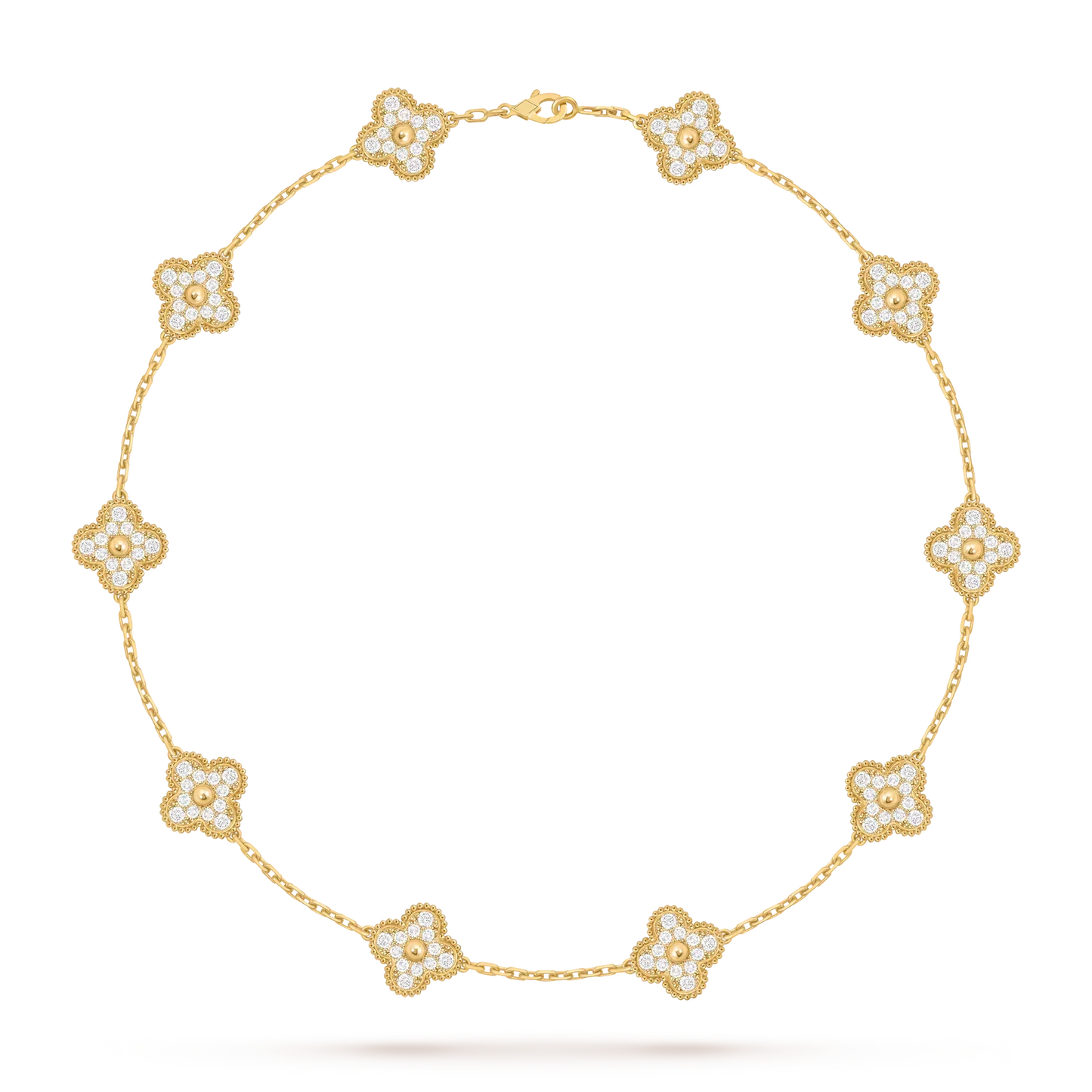 [Loran]CLASSIC LUCKY 10-MOTIF CLOVER NECKLACE GOLD COLLECTION