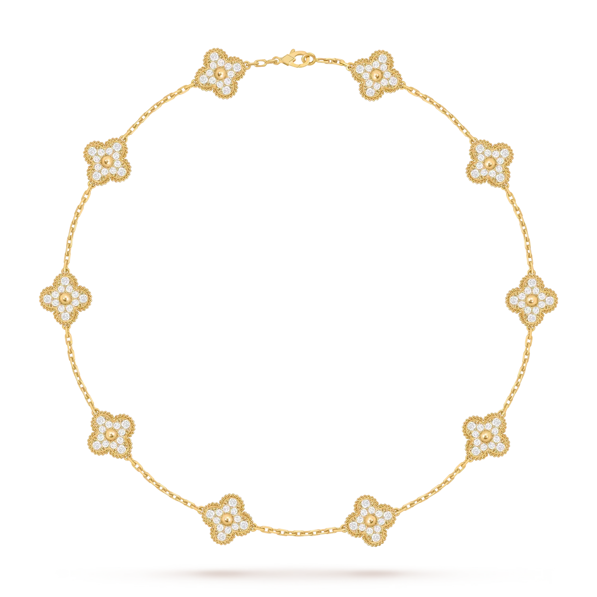 [Loran]CLASSIC LUCKY 10-MOTIF CLOVER NECKLACE GOLD COLLECTION