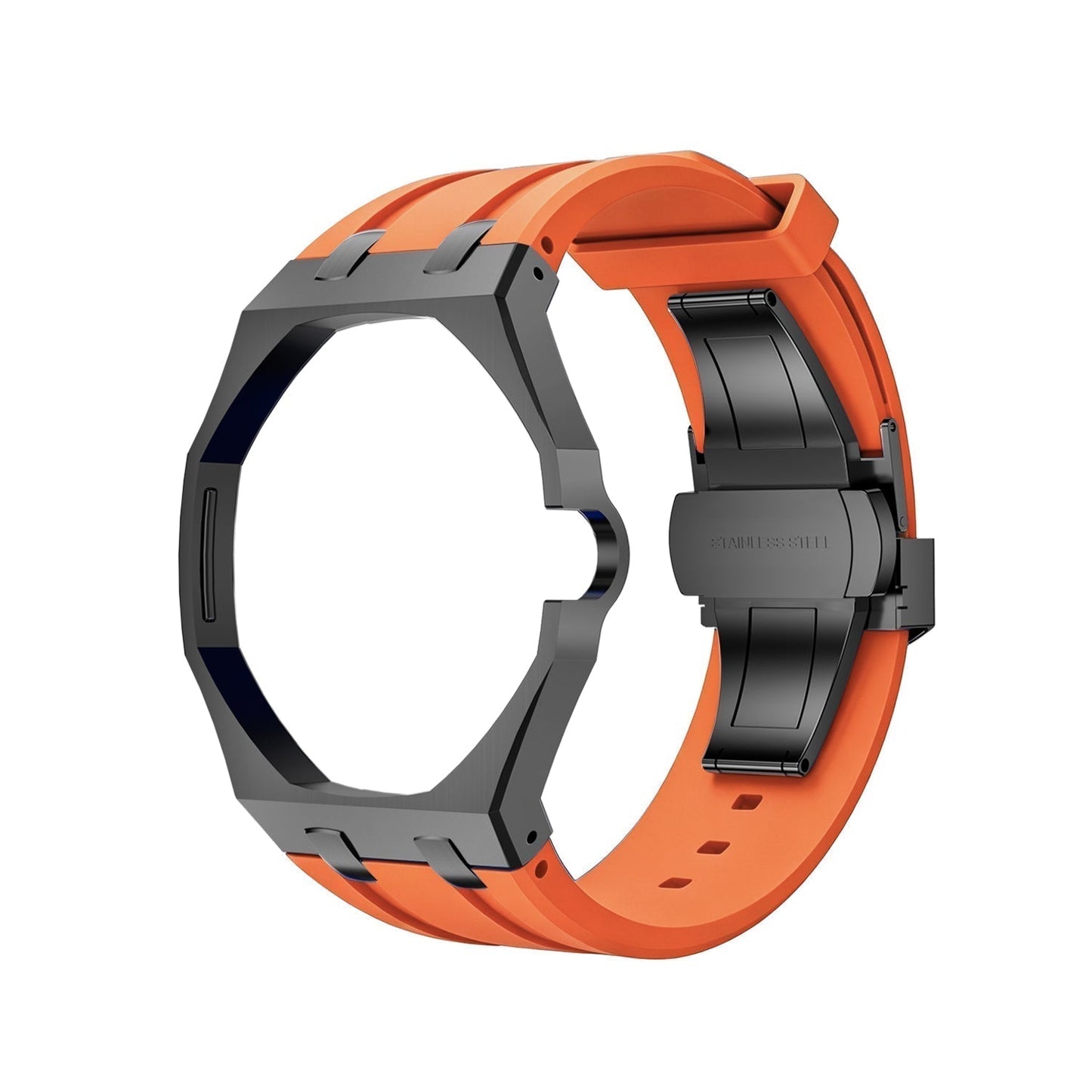 [Loran]OAK POP BLACK STEEL CASE & SILICONE STRAP