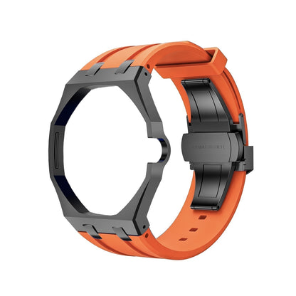 [Loran]OAK POP BLACK STEEL CASE & SILICONE STRAP