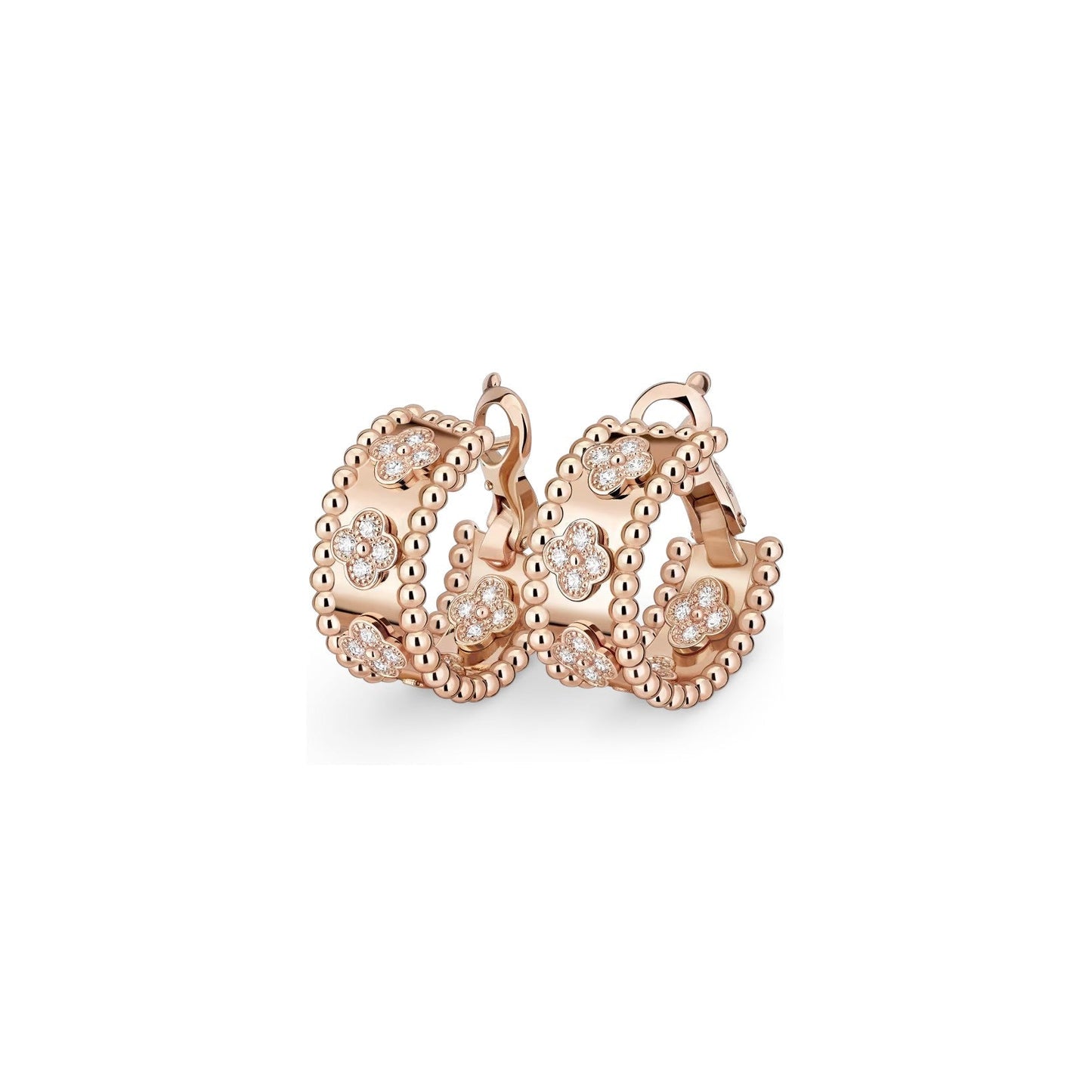 [Loran]KALEIDOSCOPE CLOVER HOOP EARRINGS