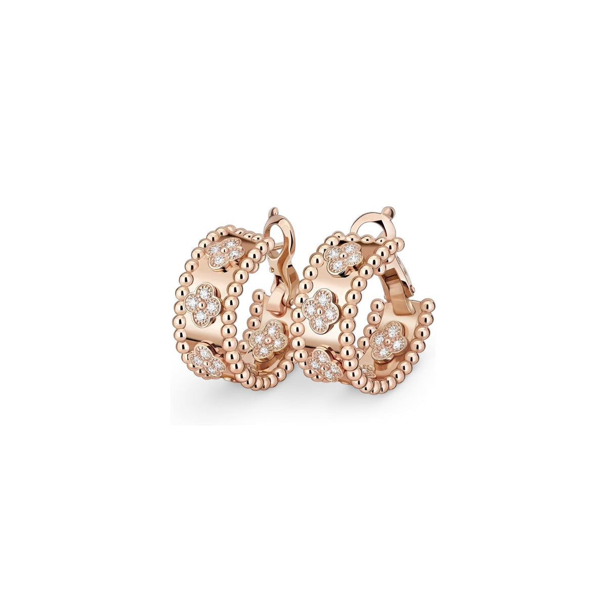 [Loran]KALEIDOSCOPE CLOVER HOOP EARRINGS