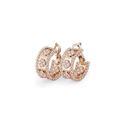 [Loran]KALEIDOSCOPE CLOVER HOOP EARRINGS