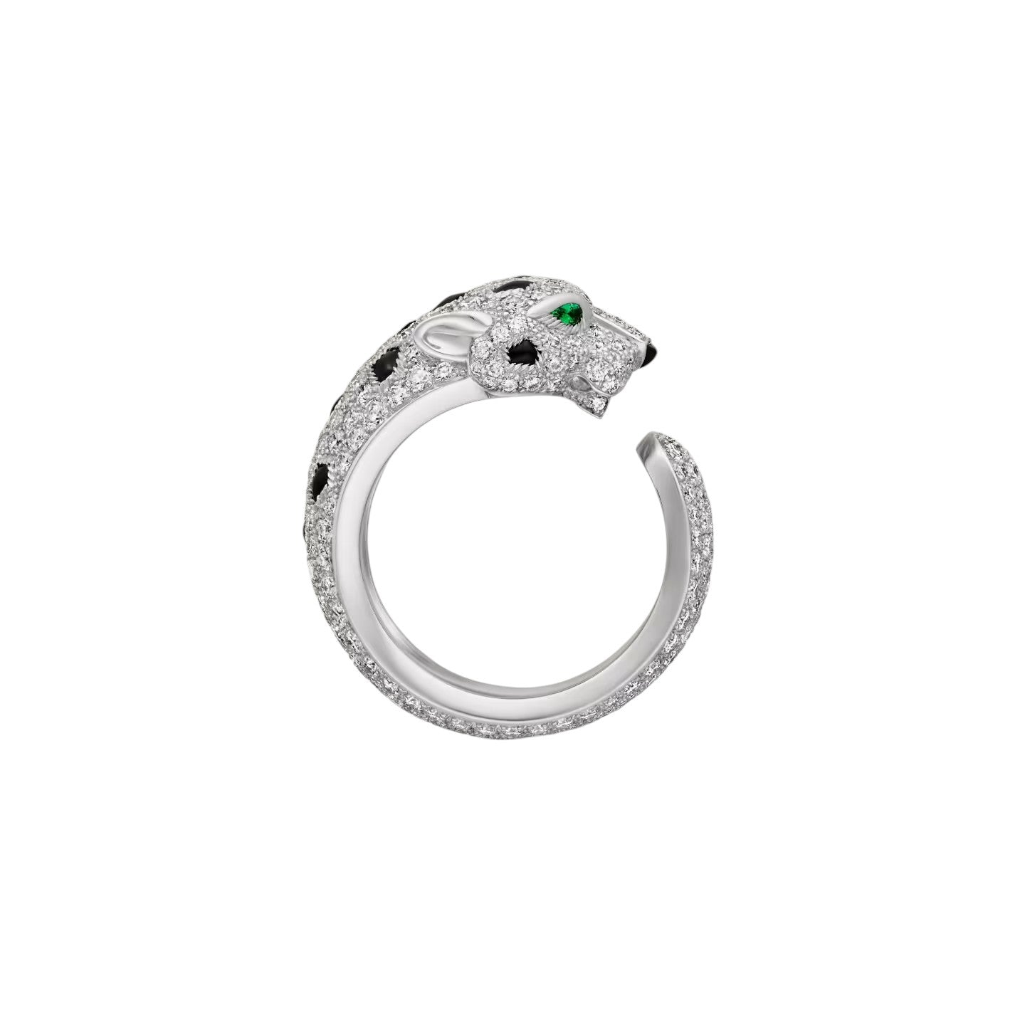 [Loran]PANTHÈRE DE DIAMOND HALF-PAVÉ MEDIUM RING