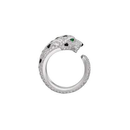 [Loran]PANTHÈRE DE DIAMOND HALF-PAVÉ MEDIUM RING