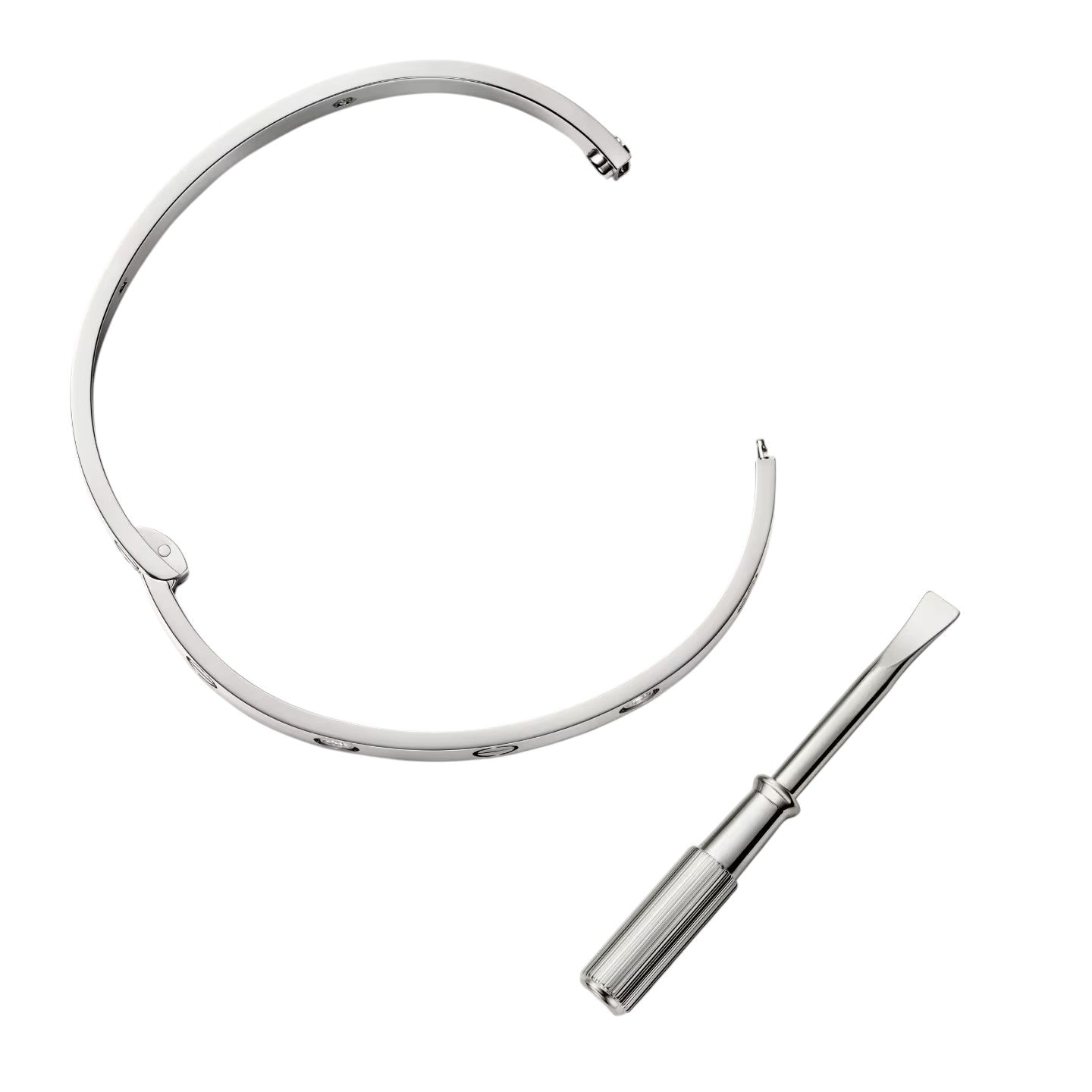 [Loran]CLASSIC 6.1MM LOVE SINGLE-SCREW CLOSURE BANGLE - 4-DIAMOND