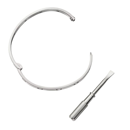 [Loran]CLASSIC 6.1MM LOVE SINGLE-SCREW CLOSURE BANGLE - 10-DIAMOND