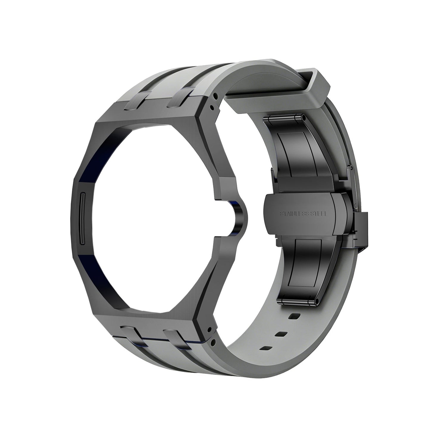 [Loran]OAK POP BLACK STEEL CASE & SILICONE STRAP