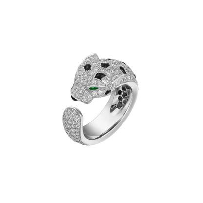 [Loran]PANTHÈRE DE DIAMOND HALF-PAVÉ MEDIUM RING