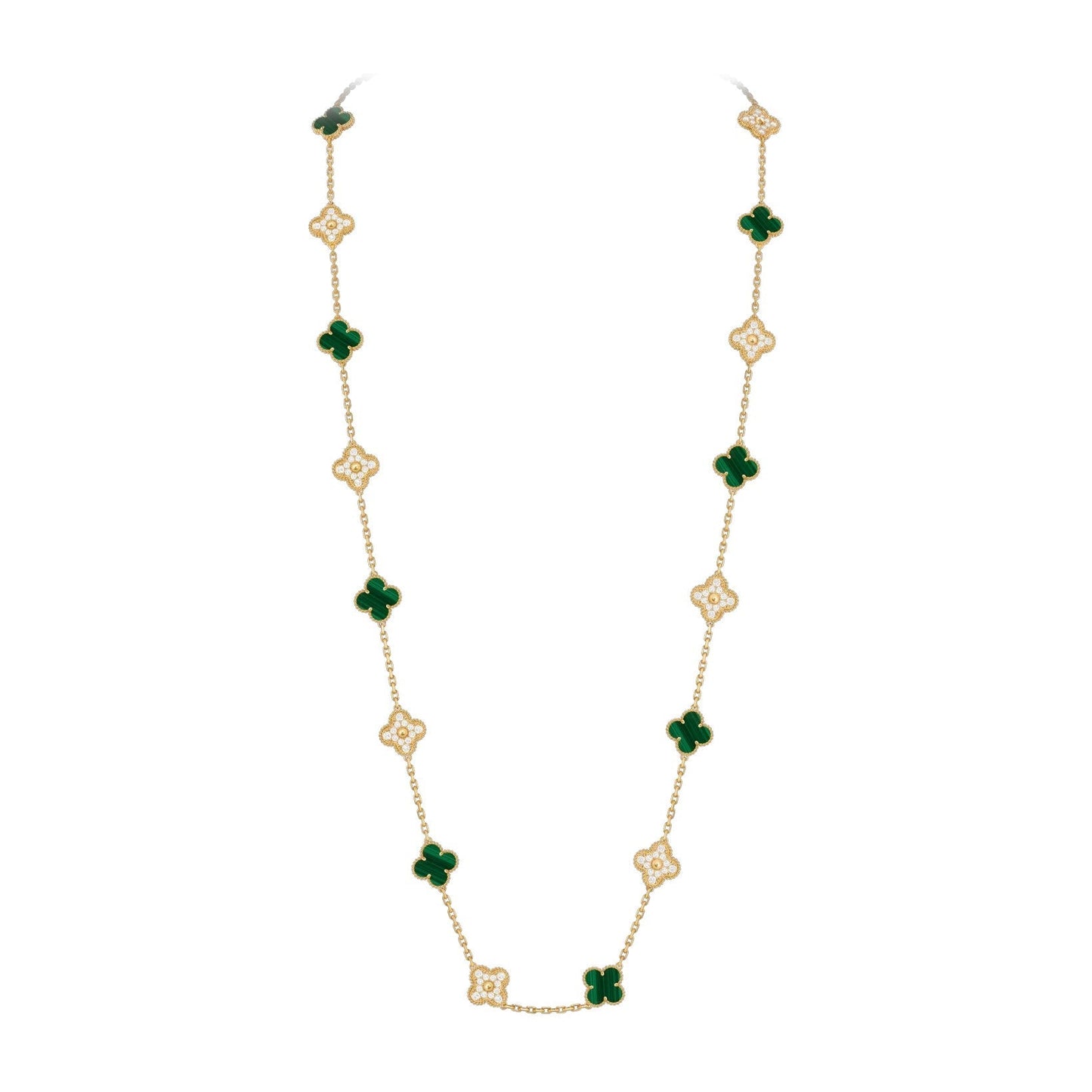 [Loran]CLASSIC 20-MOTIF LUCKY CLOVER LONG NECKLACE GOLD COLLECTION