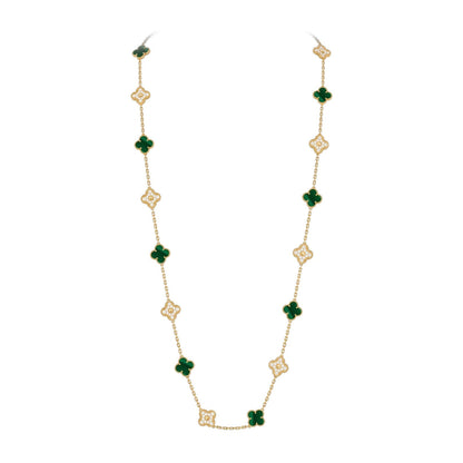 [Loran]CLASSIC 20-MOTIF LUCKY CLOVER LONG NECKLACE GOLD COLLECTION