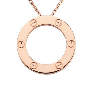 [Loran]LOVE LARGE CIRCULAR PENDANT NECKLACE