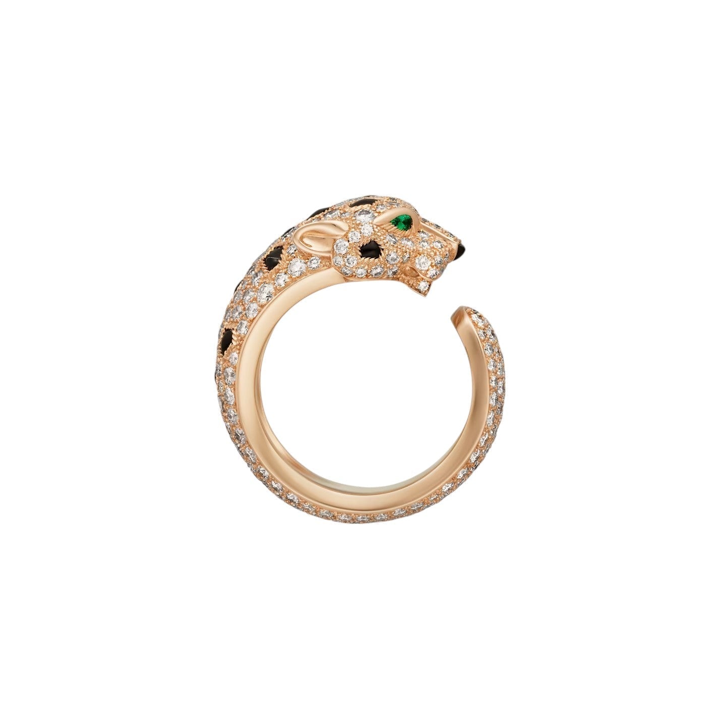 [Loran]PANTHÈRE DE DIAMOND HALF-PAVÉ MEDIUM RING