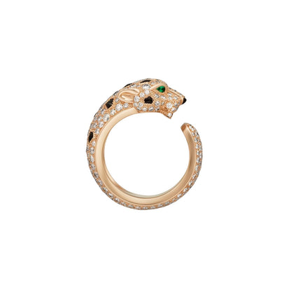 [Loran]PANTHÈRE DE DIAMOND HALF-PAVÉ MEDIUM RING