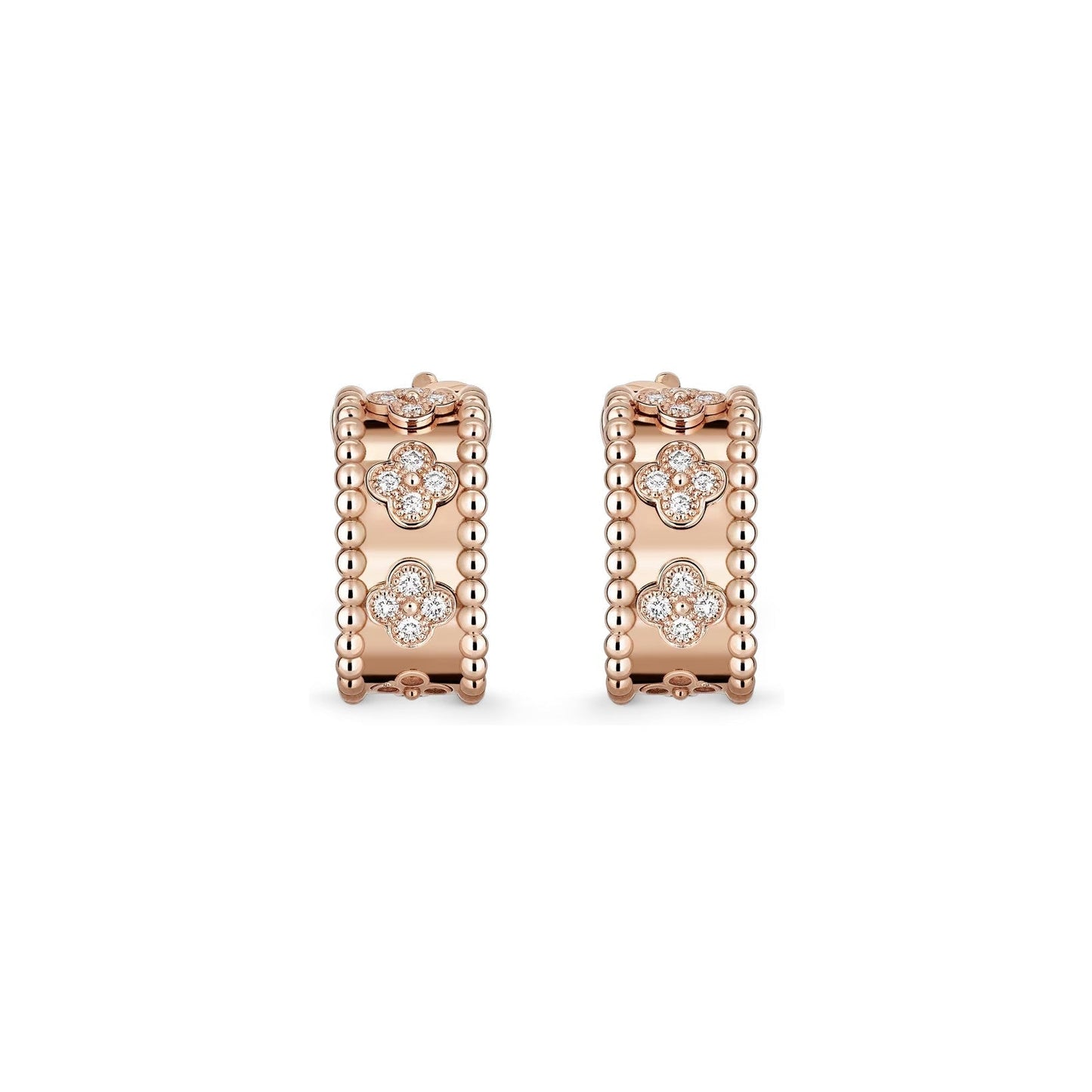 [Loran]KALEIDOSCOPE CLOVER HOOP EARRINGS