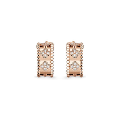[Loran]KALEIDOSCOPE CLOVER HOOP EARRINGS
