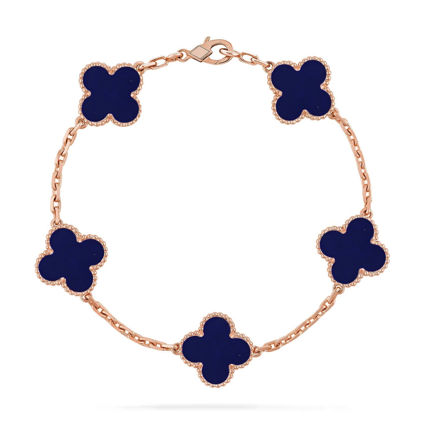 [Loran]LUCKY CLOVER 5-MOTIF BRACELET - LAPIS LAZULI COLLECTION
